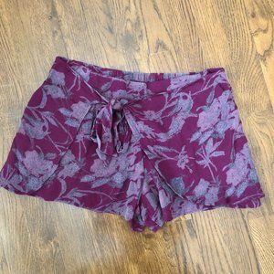 Free People Floral Tie Shorts
